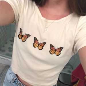 urban outfitters butterfly top